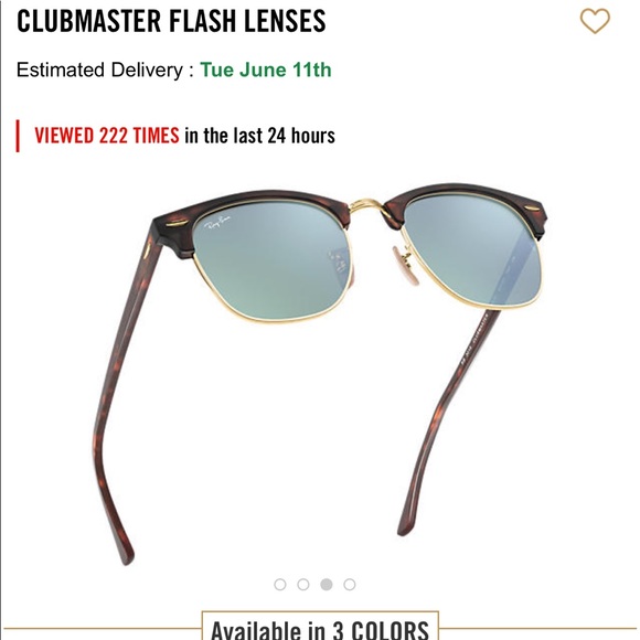RAYBAN CLUBMASTER FLASH LENSES main image 4